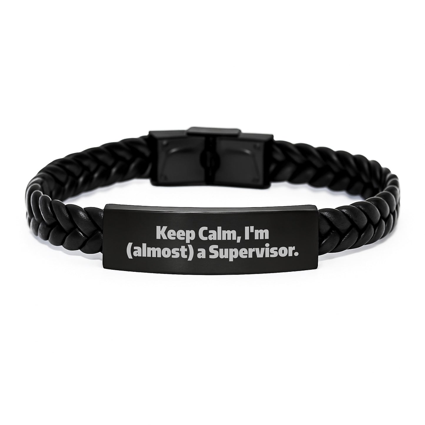 Funny Supervisor Inspirational Quote Interlaced Leather Bracelet, Gifts for Supervisor, Gifts from Friends and Family, Mother's Day Unique Gifts - Image 1