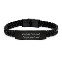 Load image into Gallery viewer, Funny Sweetheart Interlaced Leather Bracelet Gifts from Men to Sweetheart on Valentine's - First My Sweetheart, Forever My Friend - Image 1
