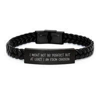 Load image into Gallery viewer, Oregon Proud Interlaced Leather Bracelet, Funny Quote, Gifts for Oregon Lovers, Men, Women, Coworkers, Family - Unique Graduation Wishes - Image 1
