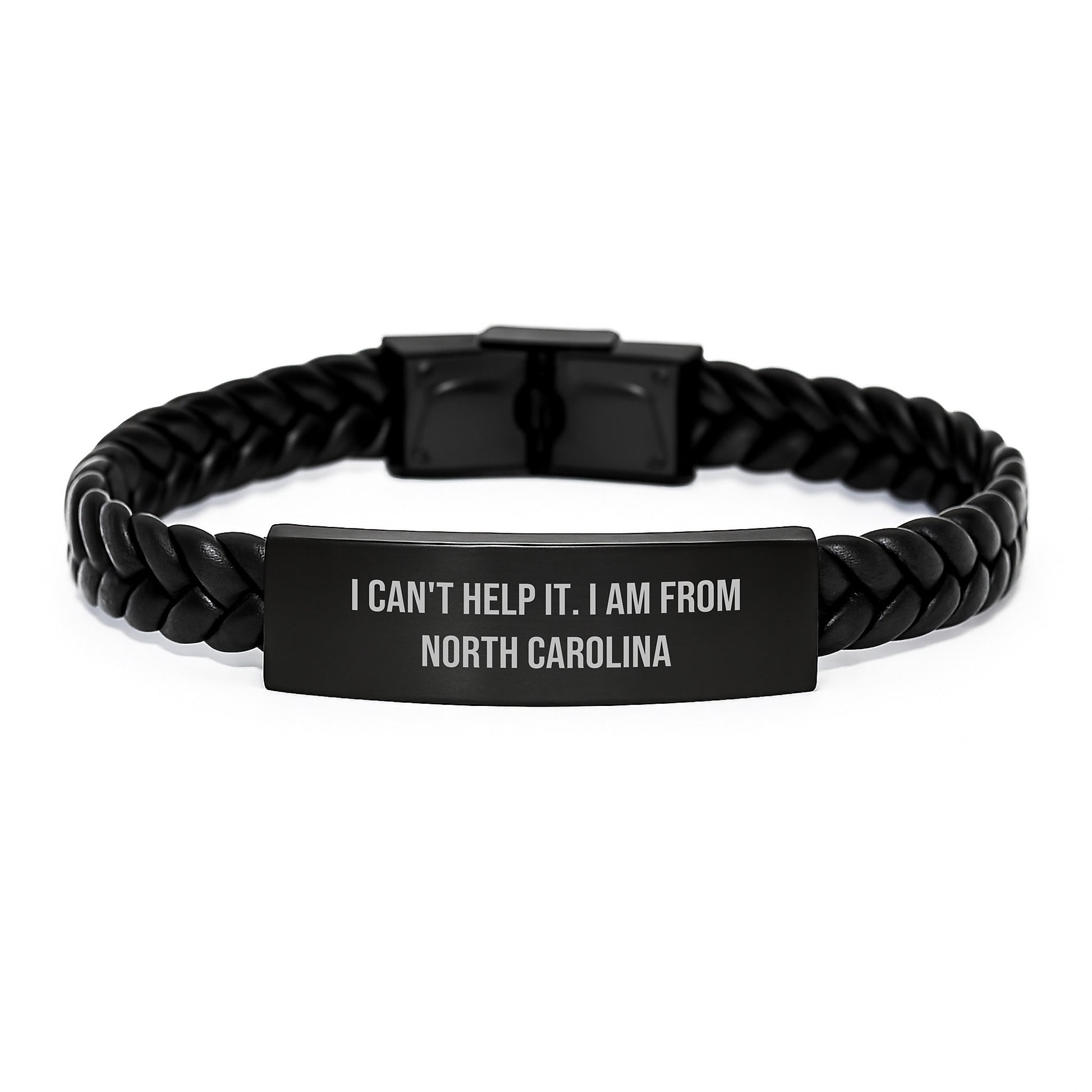 North Carolina Inspired Interlaced Leather Bracelets Funny Quote Gifts from North Carolina Unique Valentine's Gifts for Men Women Friends - Image 1