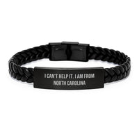 Load image into Gallery viewer, North Carolina Inspired Interlaced Leather Bracelets Funny Quote Gifts from North Carolina Unique Valentine's Gifts for Men Women Friends - Image 1
