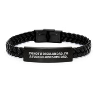 Load image into Gallery viewer, Funny Dad Gifts for Him, Unique Interlaced Leather Bracelet Valentine's Unique Gifts from Men to Dad - Image 1
