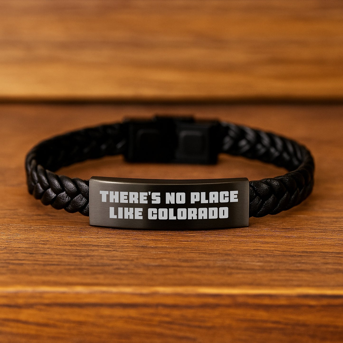 Colorado Unique Gifts from Family to Friends, Interlaced Leather Bracelets with Funny Quote 'There's No Place Like Colorado' for Birthday - Image 2