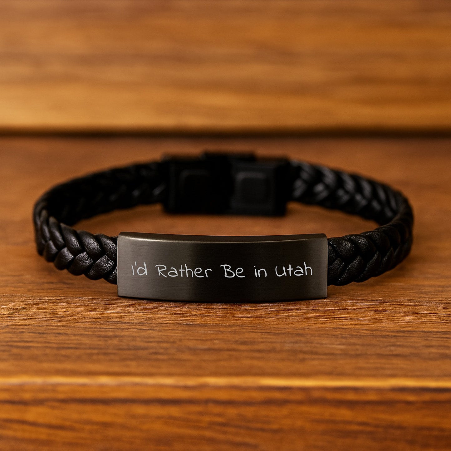 Utah Keepsake Interlaced Leather Bracelet for Him Birthday Surprise Gift - Image 2