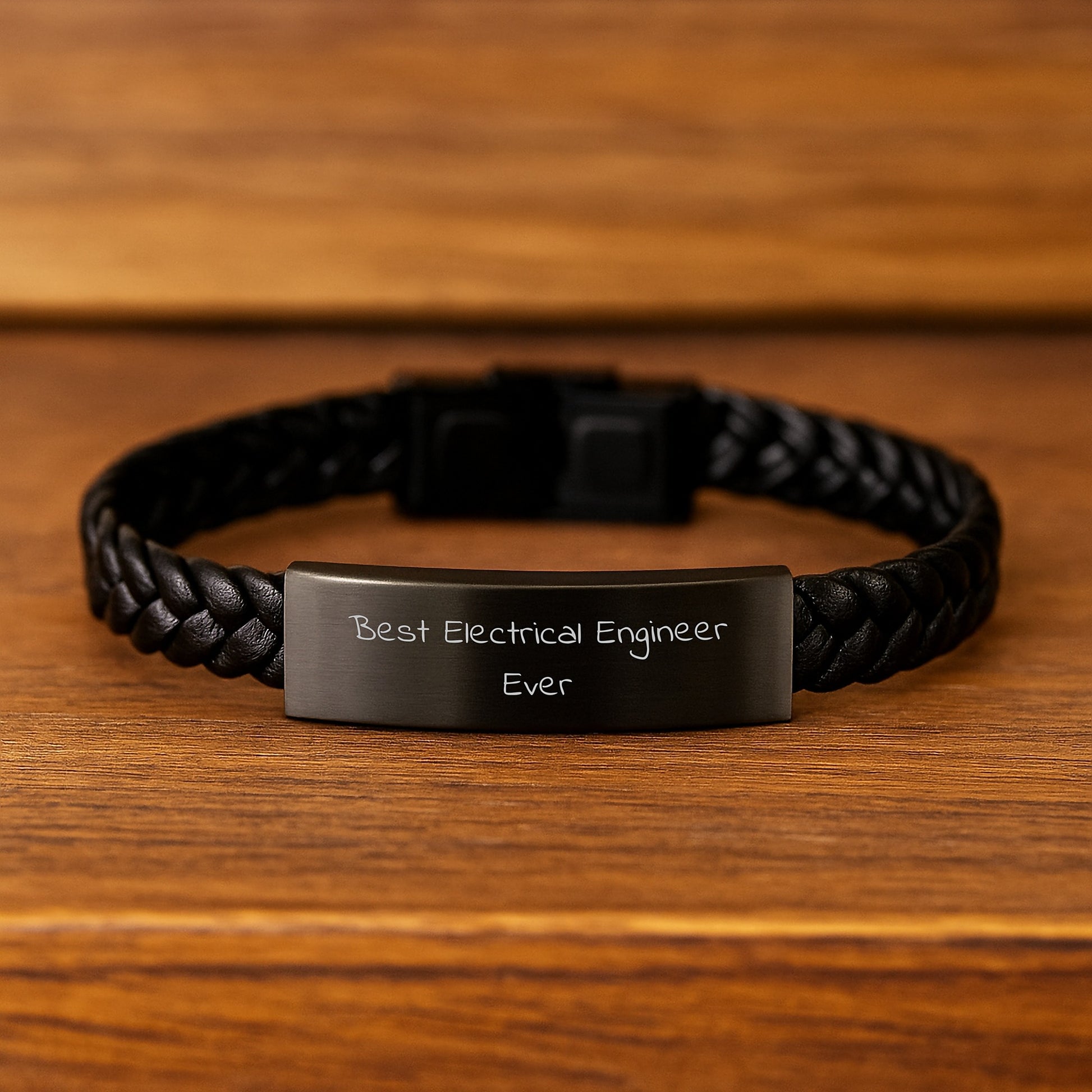 Electrical Engineer Interlaced Leather Bracelet for Him Birthday Gift - Image 2