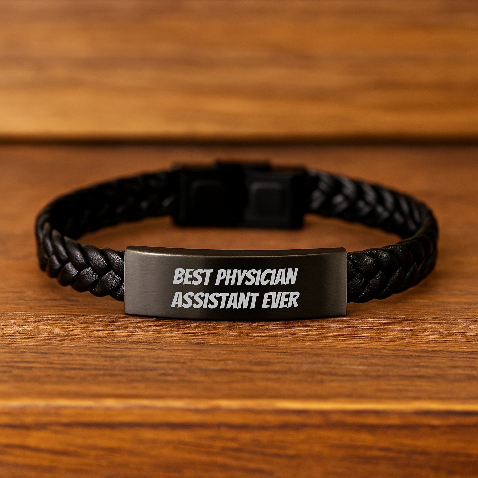 Physician Assistant Keepsake Leather Bracelet for Him Birthday Gift - Image 2