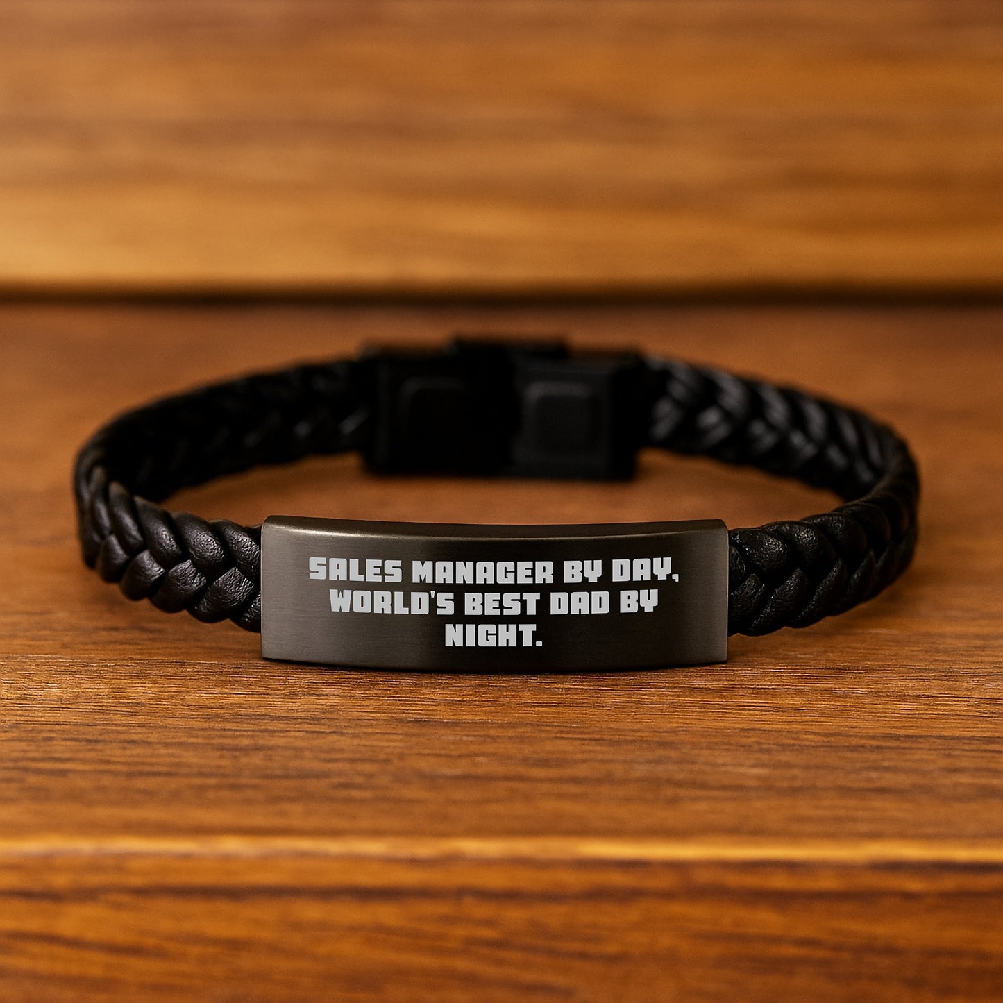 Bold Sales Manager Interlaced Leather Bracelet for Friends Birthday Gift - Image 2