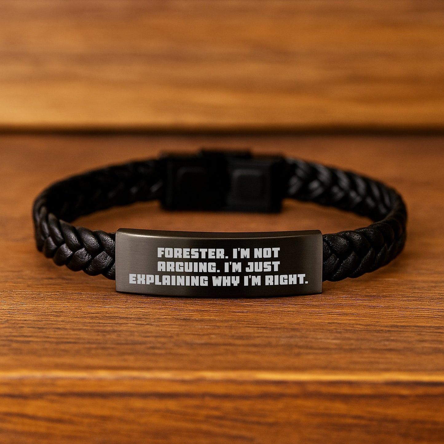 Forester's Humorous Interlaced Leather Bracelet Gifts from Friends, Graduation Unique Gifts for Men - Image 2