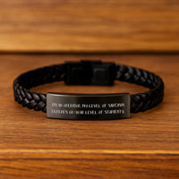 Load image into Gallery viewer, Funny Operator Gifts for Men - Christmas Unique Interlaced Leather Bracelet with Sarcasm Quote - Gifts from Friends to Operator - Image 2
