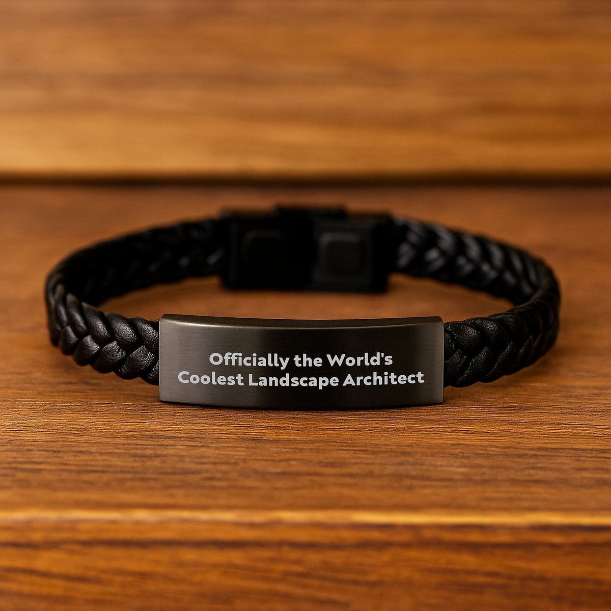 Gifts for Landscape Architects, Officially The World's Coolest Landscape Architect Interlaced Leather Bracelets, Unique Christmas Unique Gifts from Men to Friends - Image 2