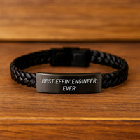 Load image into Gallery viewer, Engineer Gifts from Men, Funny Engineer Interlaced Leather Bracelet Christmas Unique Gifts for Best Effin&#39; Engineer Ever - Image 2
