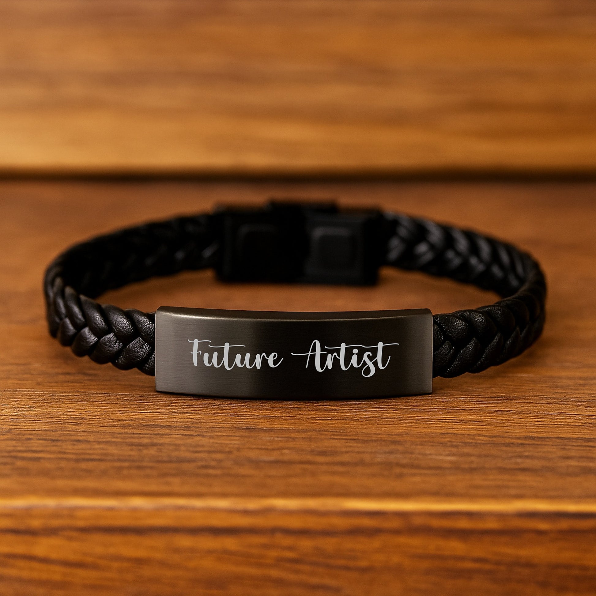 Funny Gift for Future Artist, Artist Inspirational Interlaced Leather Bracelet, Graduation Unique Gifts from Family to Artist - Image 2