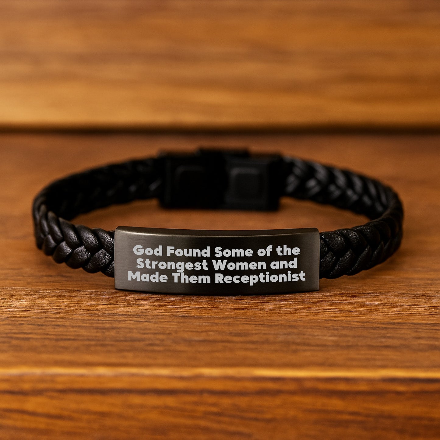 Funny Inspirational Gifts for Receptionists Graduation Unique Interlaced Leather Bracelet from Friends Family Coworkers Men Women - Image 2