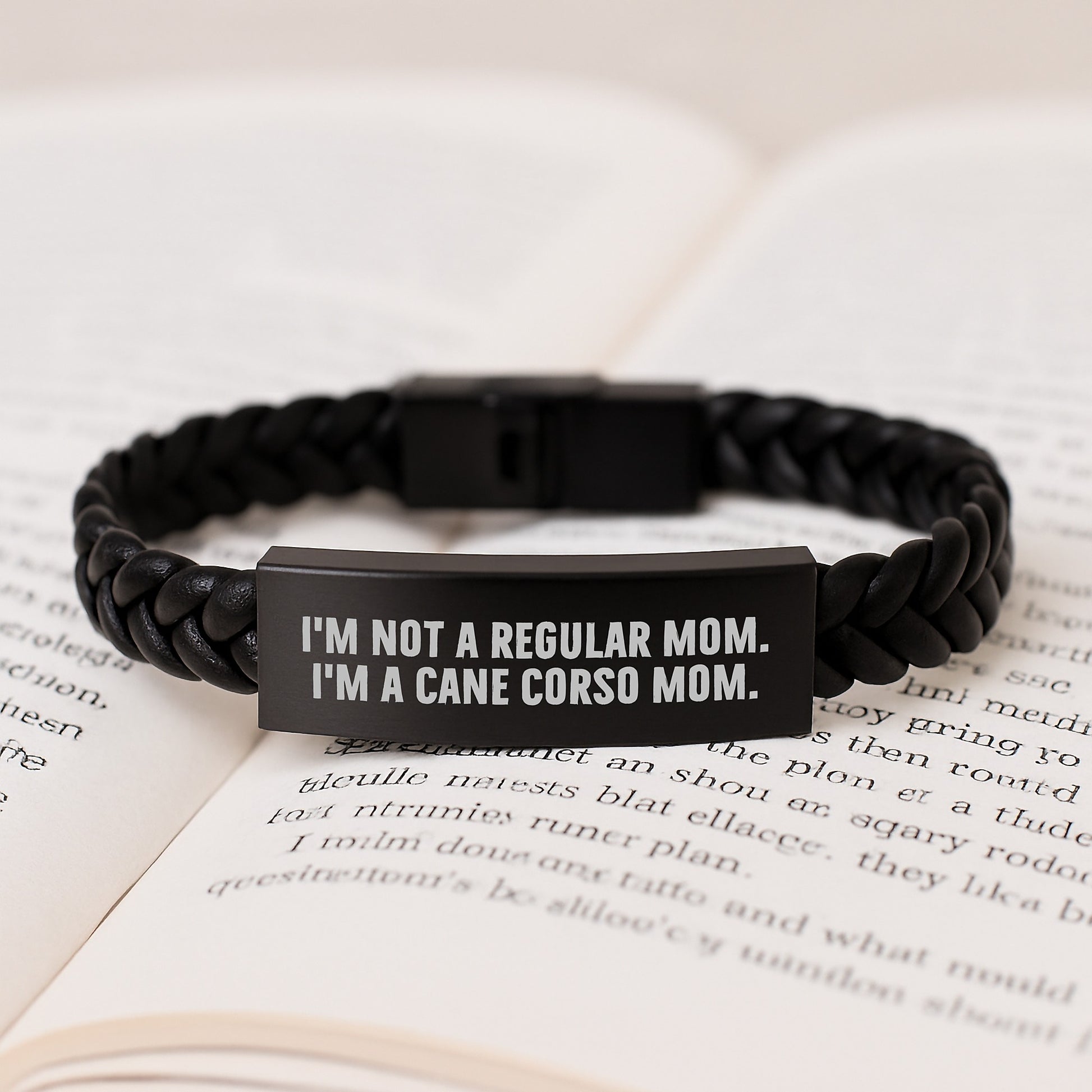 Funny Cane Corso Dog Mom Interlaced Leather Bracelets for Cane Corso Dog Lovers Gifts from Mom to Cane Corso Dog, Unique Graduation Gifts for Her, Him, Family and Friends - Image 3