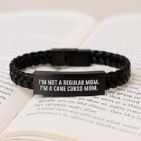 Load image into Gallery viewer, Funny Cane Corso Dog Mom Interlaced Leather Bracelets for Cane Corso Dog Lovers Gifts from Mom to Cane Corso Dog, Unique Graduation Gifts for Her, Him, Family and Friends - Image 3
