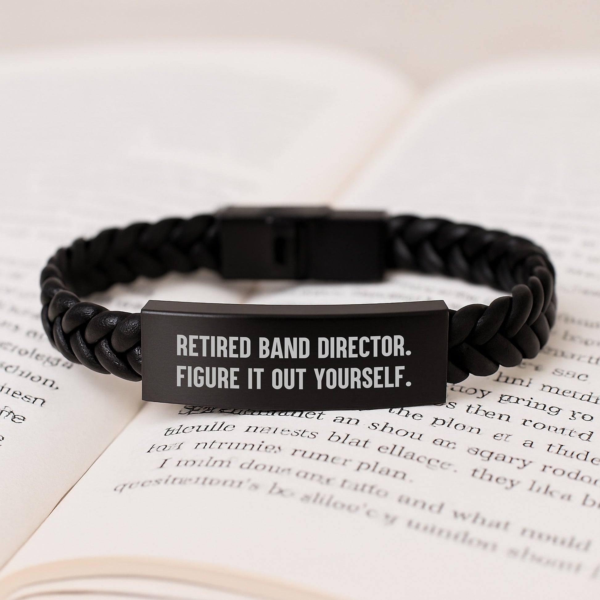 Interlaced Leather Bracelet for Band Director, Funny Quote, Gifts from Family to Men, Graduation Unique Gifts - Image 3