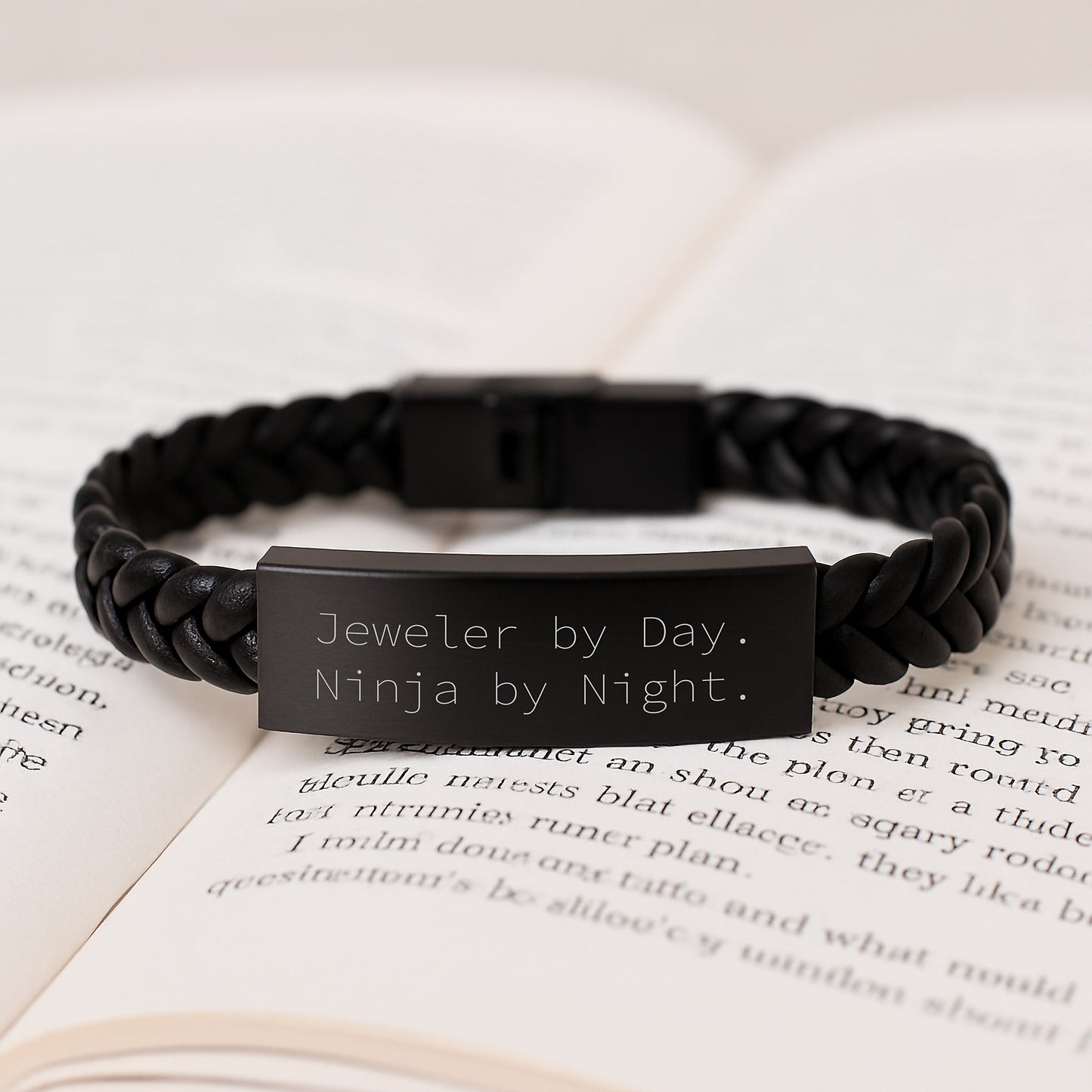Jeweler Gifts from Men, Interlaced Leather Bracelet for Jeweler, Valentine's Unique Gifts - Image 3