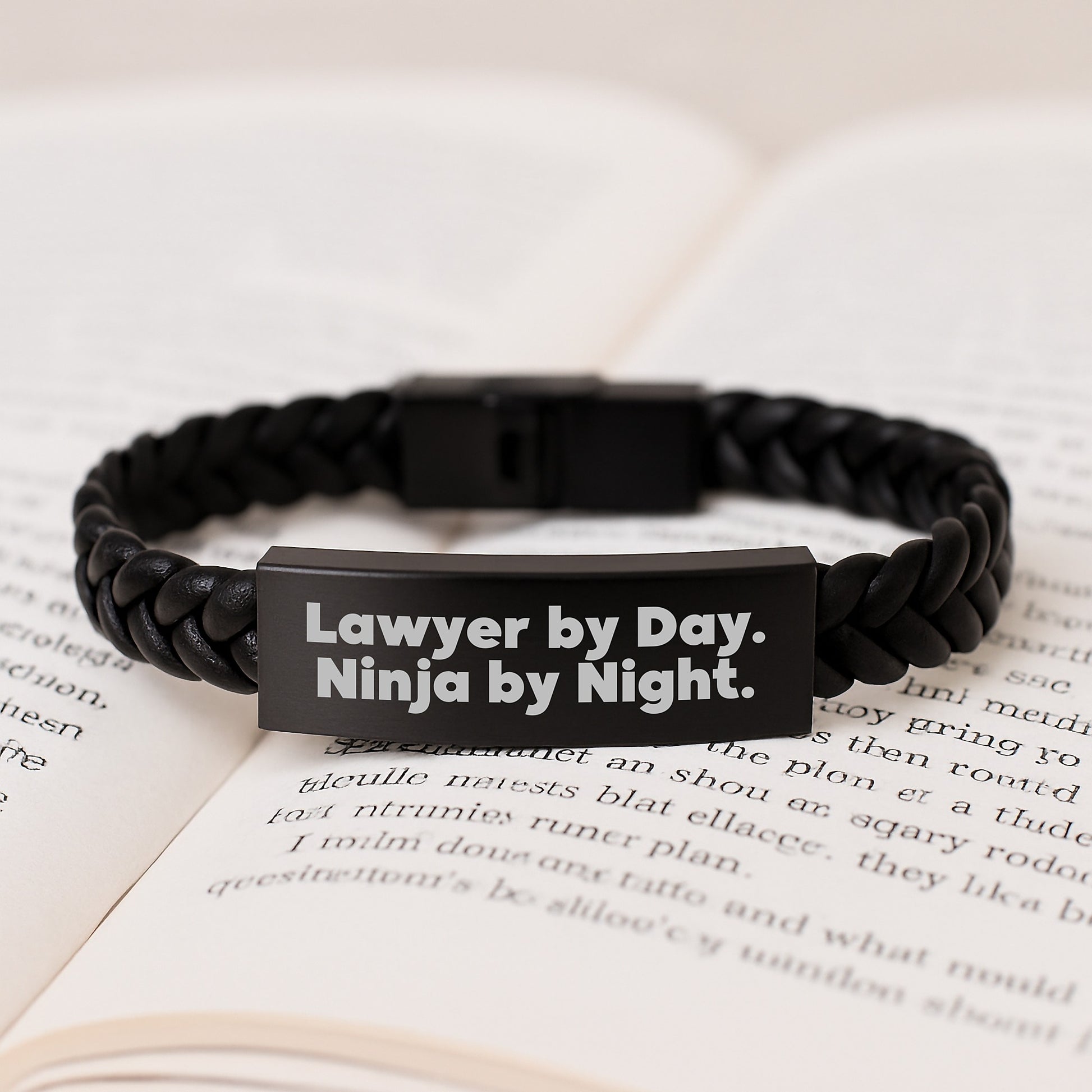 Funny Lawyer Gifts Lawyer By Day Ninja By Night Interlaced Leather Bracelet Men's Graduation Unique Gifts from Family - Image 3