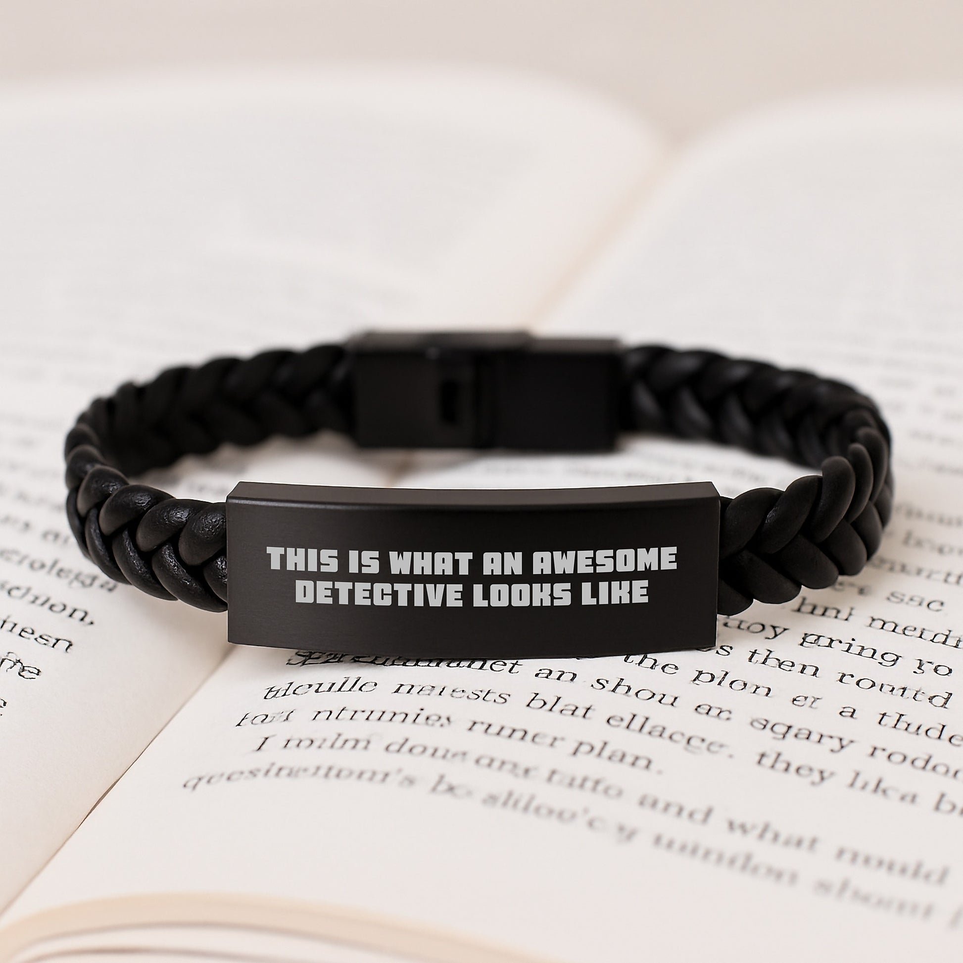 Detective Interlaced Leather Bracelet for a Best Friend Birthday Gift - Image 3