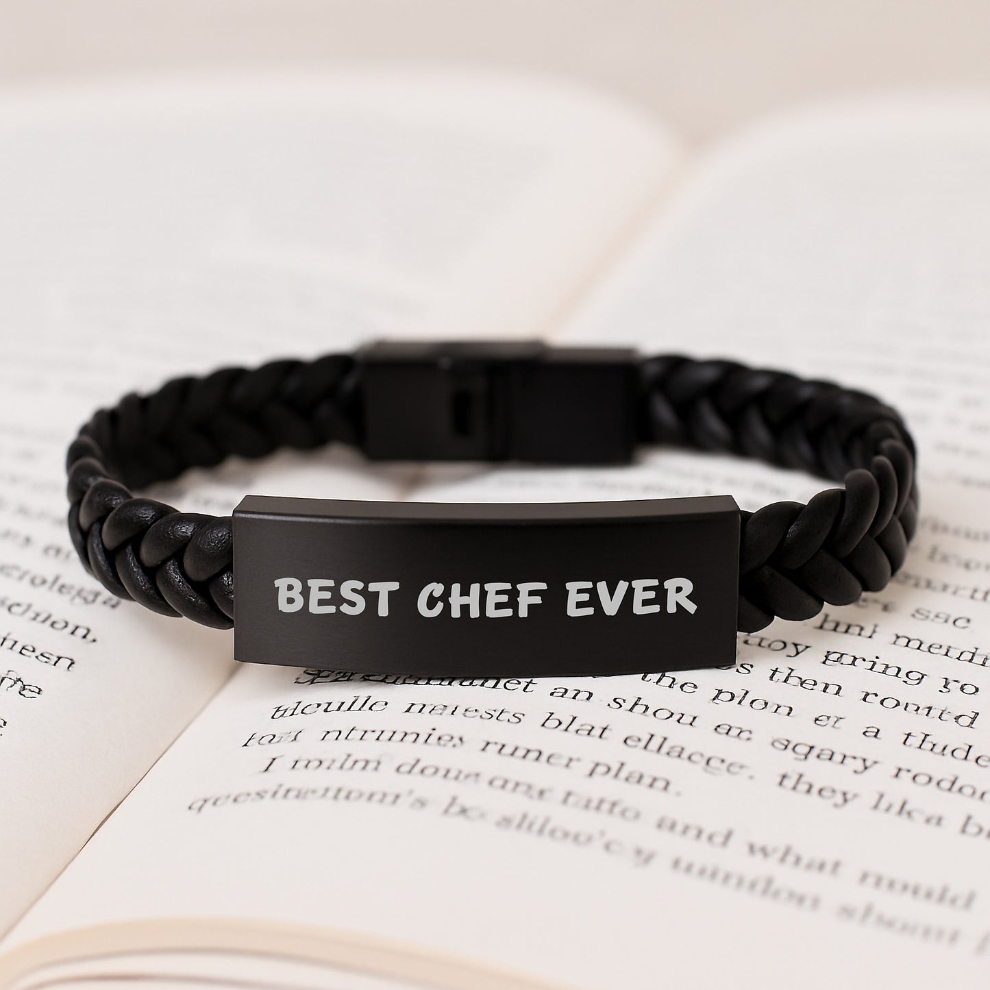 Chef Keepsake Interlaced Leather Bracelet for Him Birthday Gift – Best - Image 3