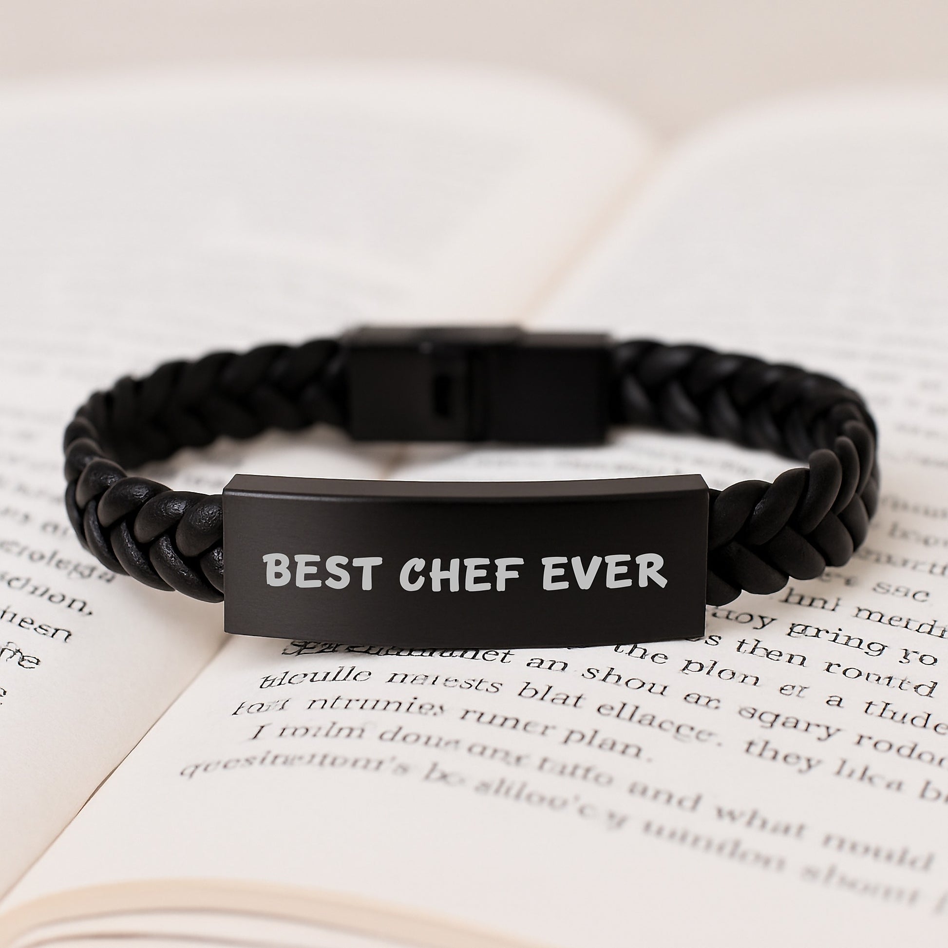 Chef Keepsake Interlaced Leather Bracelet for Him Birthday Gift – Best - Image 3