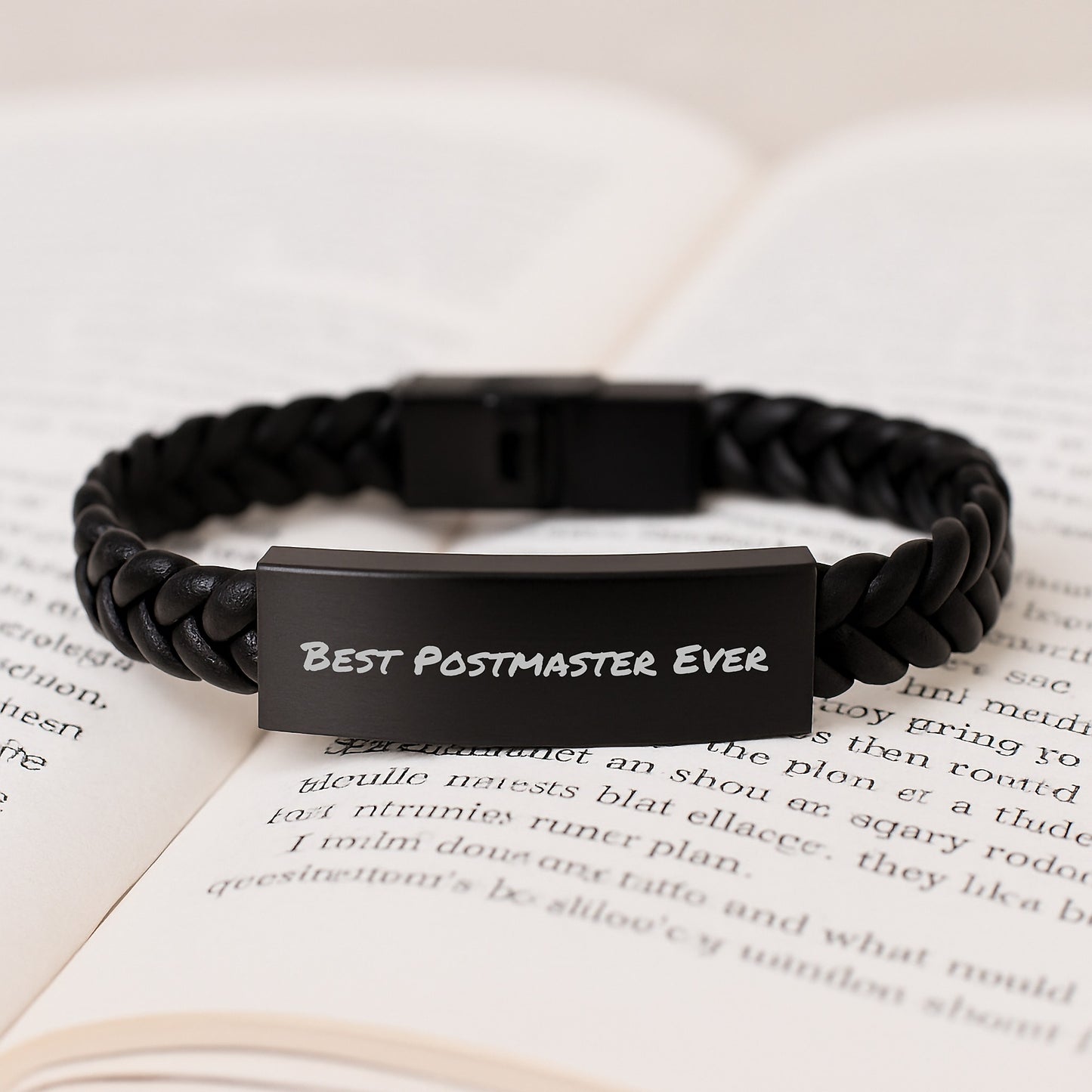 Birthday Gift Postmaster Keepsake Interlaced Leather Bracelet for Her - Image 3