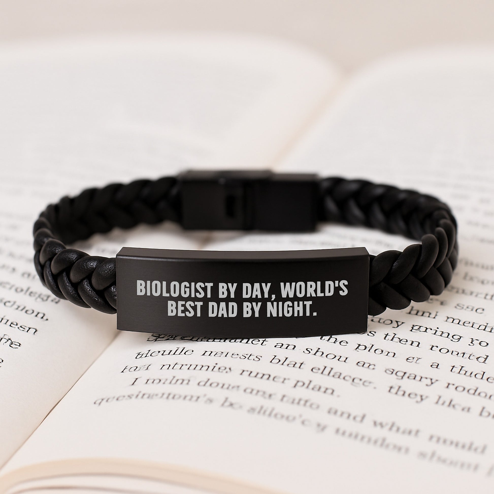 Birthday Gift for Her Biologist By Day, Best Dad By Night Bracelet - Image 3