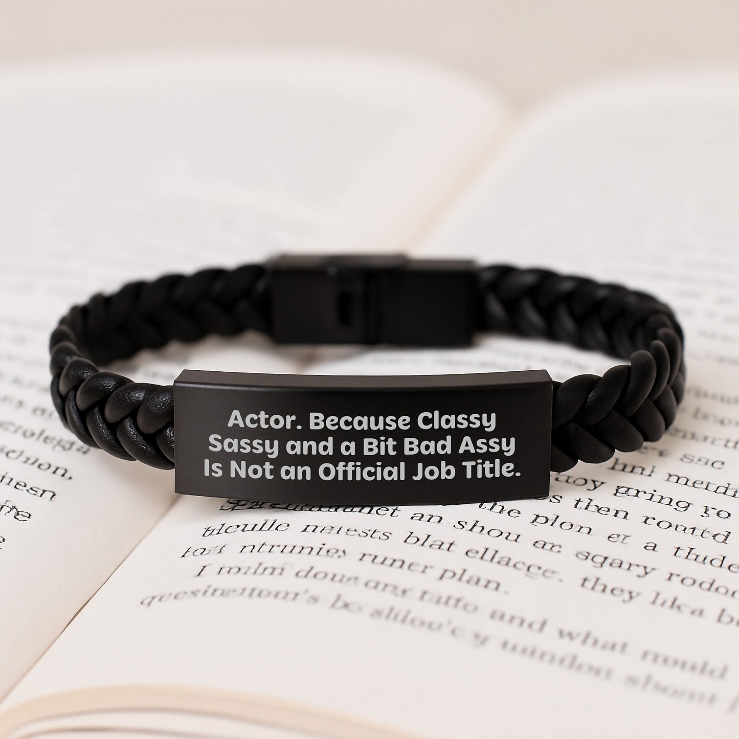 Actor Gifts, Funny Quote Interlaced Leather Bracelet, Gifts from Men, Gifts for Actor, Graduation Unique Gifts - Image 3