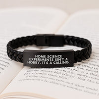 Load image into Gallery viewer, Home Science Experiments Gifts for Men - Inspirational Quote - Interlaced Leather Bracelet, Gifts from Men to Home Science Experiments Enthusiasts for Christmas Unique Gifts - Image 3

