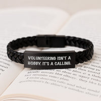 Load image into Gallery viewer, Gifts from Friends for Volunteering Enthusiasts, Inspirational Interlaced Leather Bracelet for Men and Women, Unique Christmas Unique Gifts - Image 3
