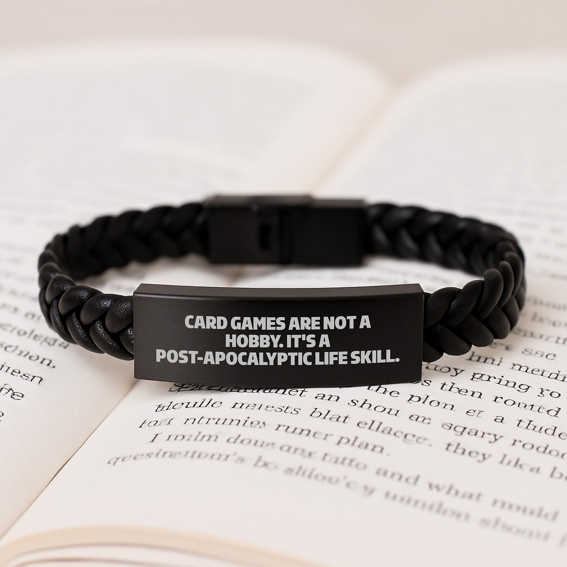Funny Quote Interlaced Leather Bracelet Gifts for Card Games Enthusiasts, Men, Women, and Friends - Unique Christmas Unique Gifts from Family, Coworkers - Image 3