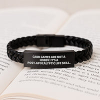 Load image into Gallery viewer, Funny Quote Interlaced Leather Bracelet Gifts for Card Games Enthusiasts, Men, Women, and Friends - Unique Christmas Unique Gifts from Family, Coworkers - Image 3

