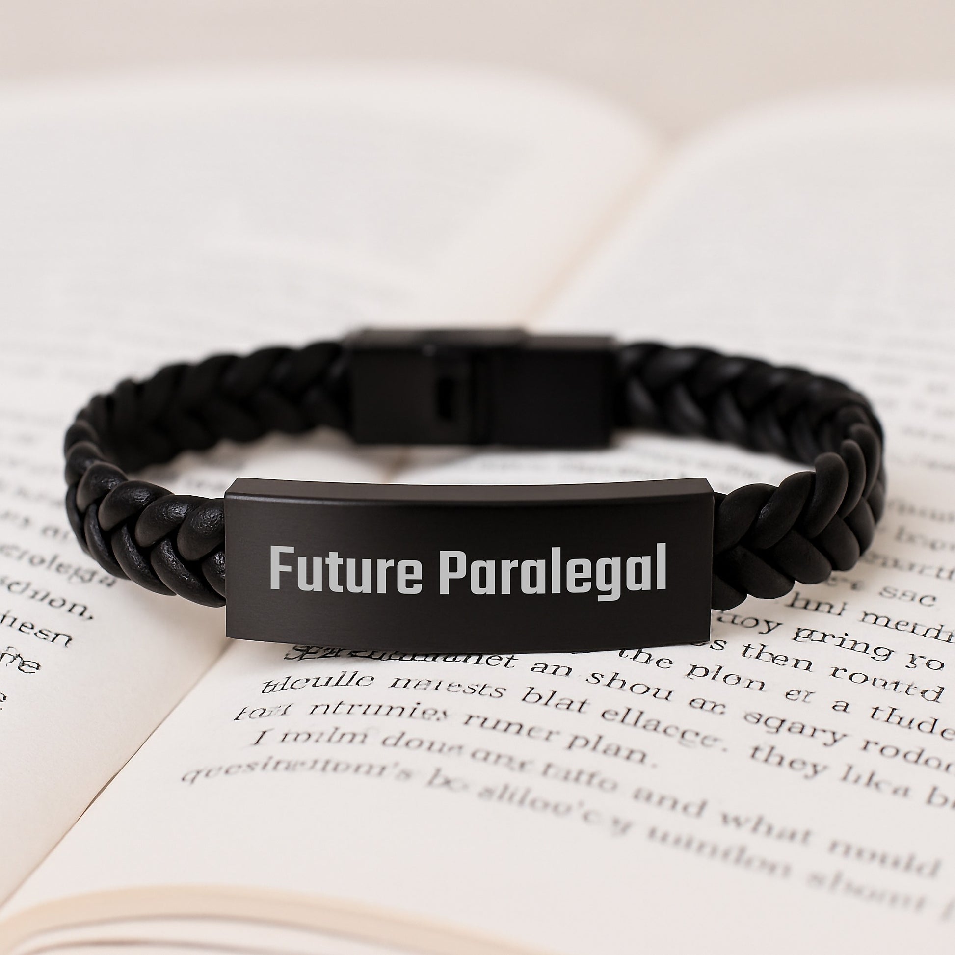 Funny Paralegal Gifts for Him or Her, Interlaced Leather Bracelet with Inspirational Quote, Perfect Valentine's Unique Gifts from Friends or Family - Image 3