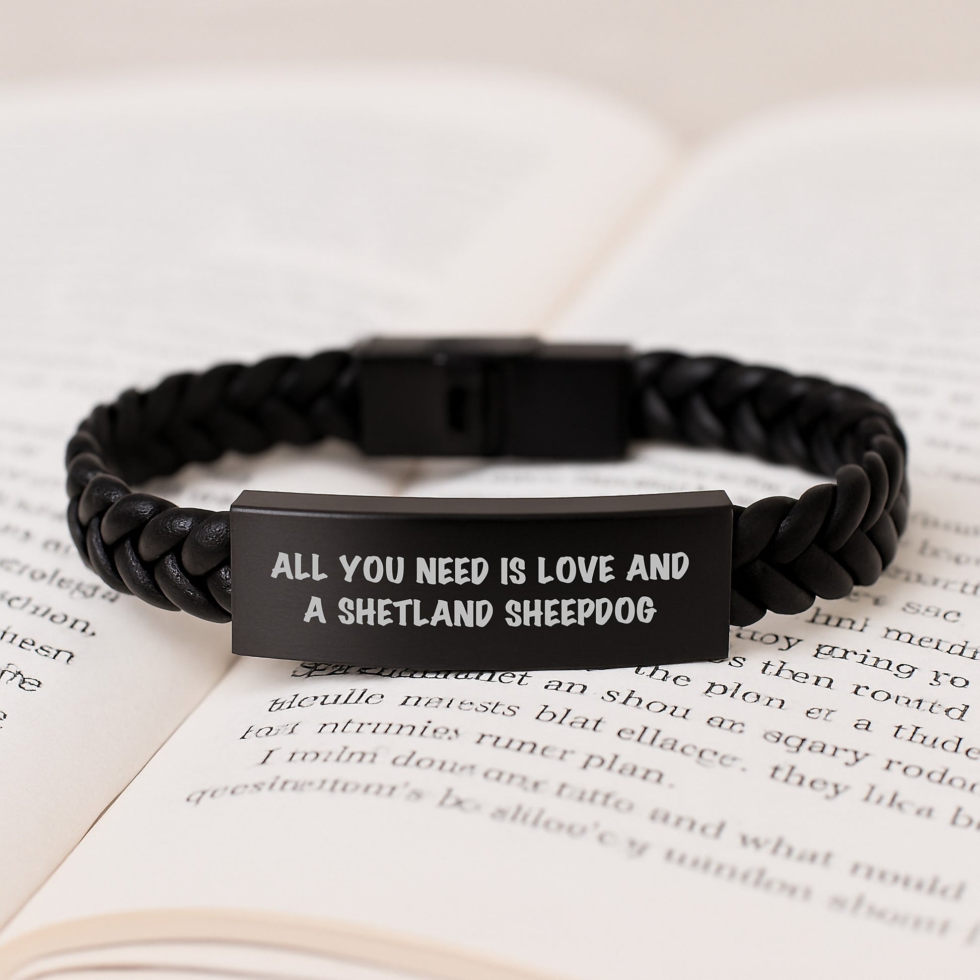 Shetland Sheepdog Lover Gifts from Friends, Funny Interlaced Leather Bracelet for Graduation Unique Gifts to Men, Women, Shetland Sheepdog Owners, Shetland Sheepdog Enthusiasts - Image 3