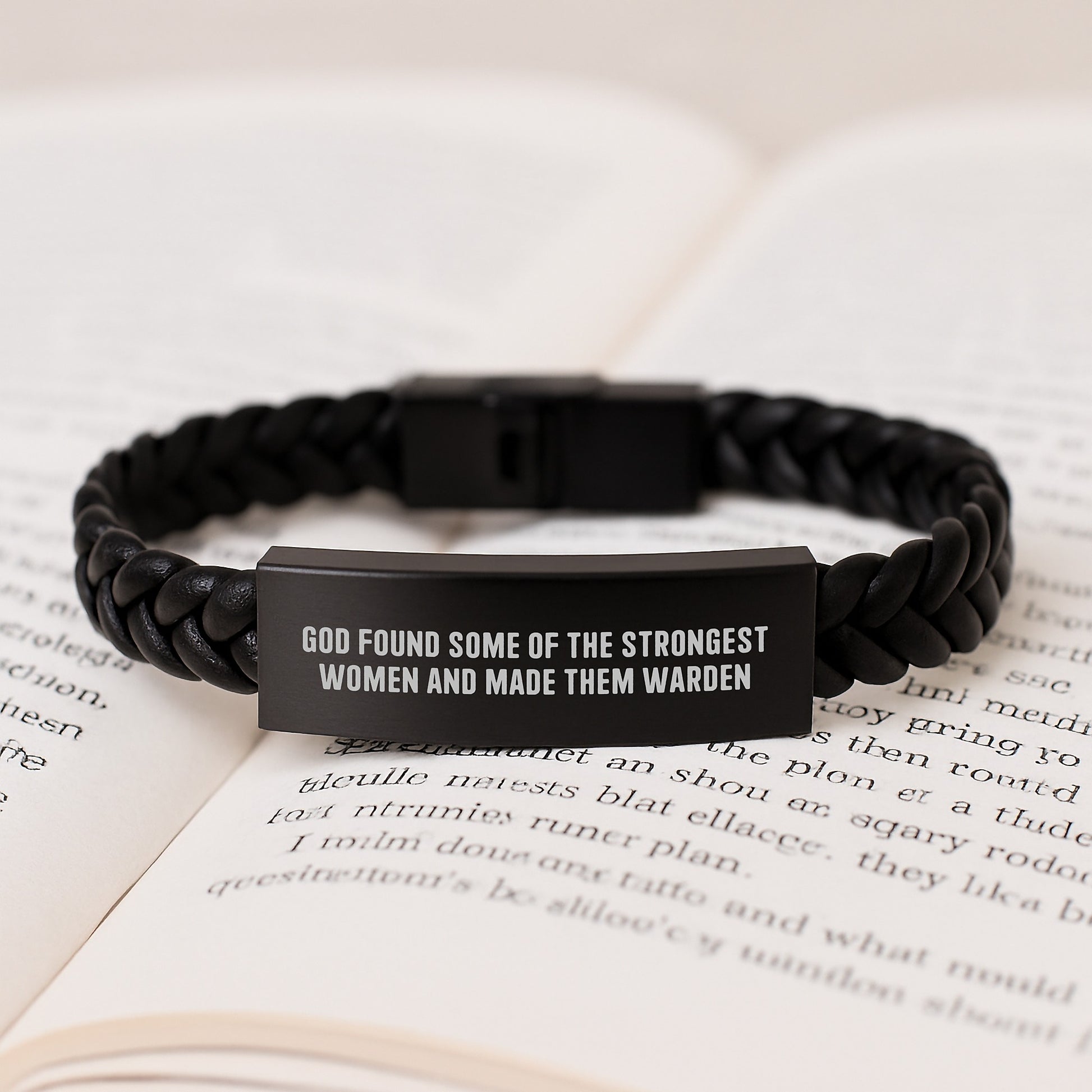 Warden Interlaced Leather Bracelet Keepsake for Him Birthday Gift - Image 3