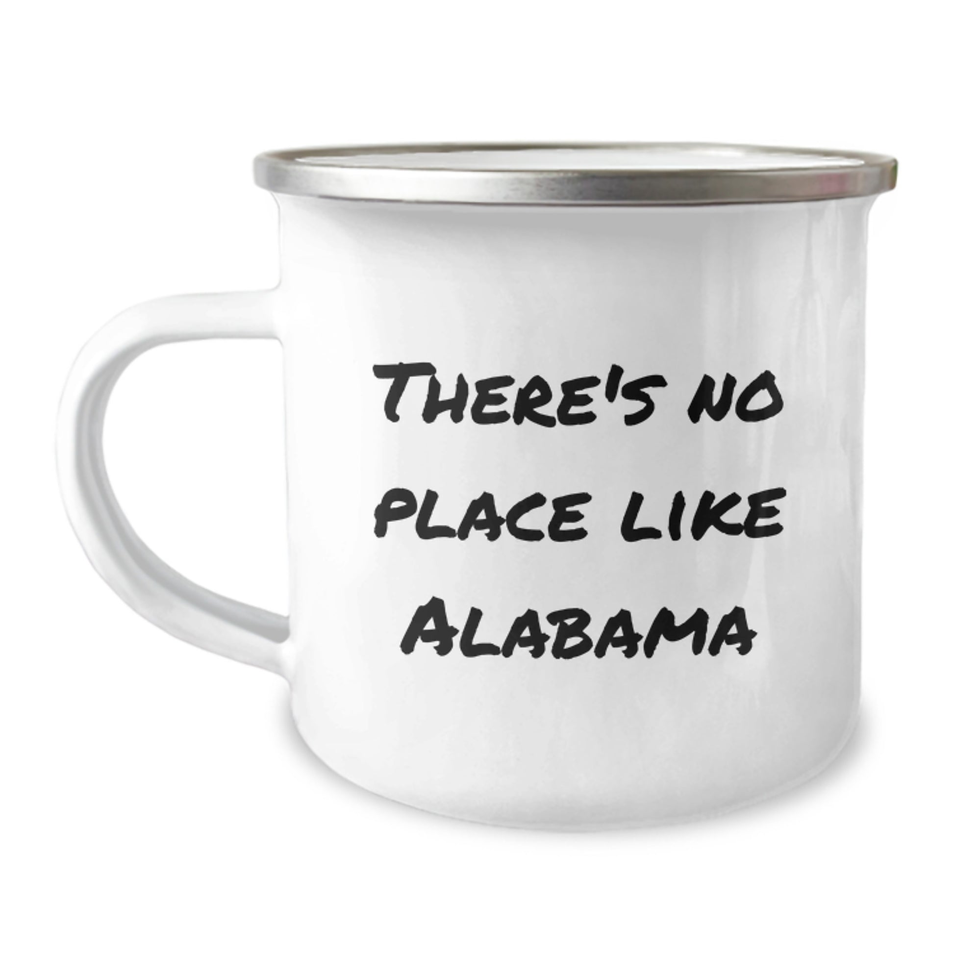 Funny Alabama Gifts for Birthday, Camping Mug with There's No Place Like Alabama Quote, Unique Gifts from Friends to Family - Image 1