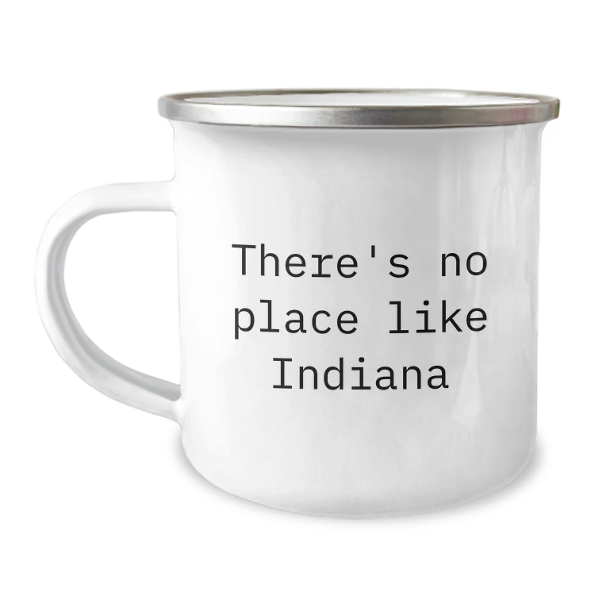 Indiana Unique Graduation Gifts from Friends for Men Women Family Camping Mug - 'There's No Place Like Indiana' - Fun Motivational Travel Quote - Image 1