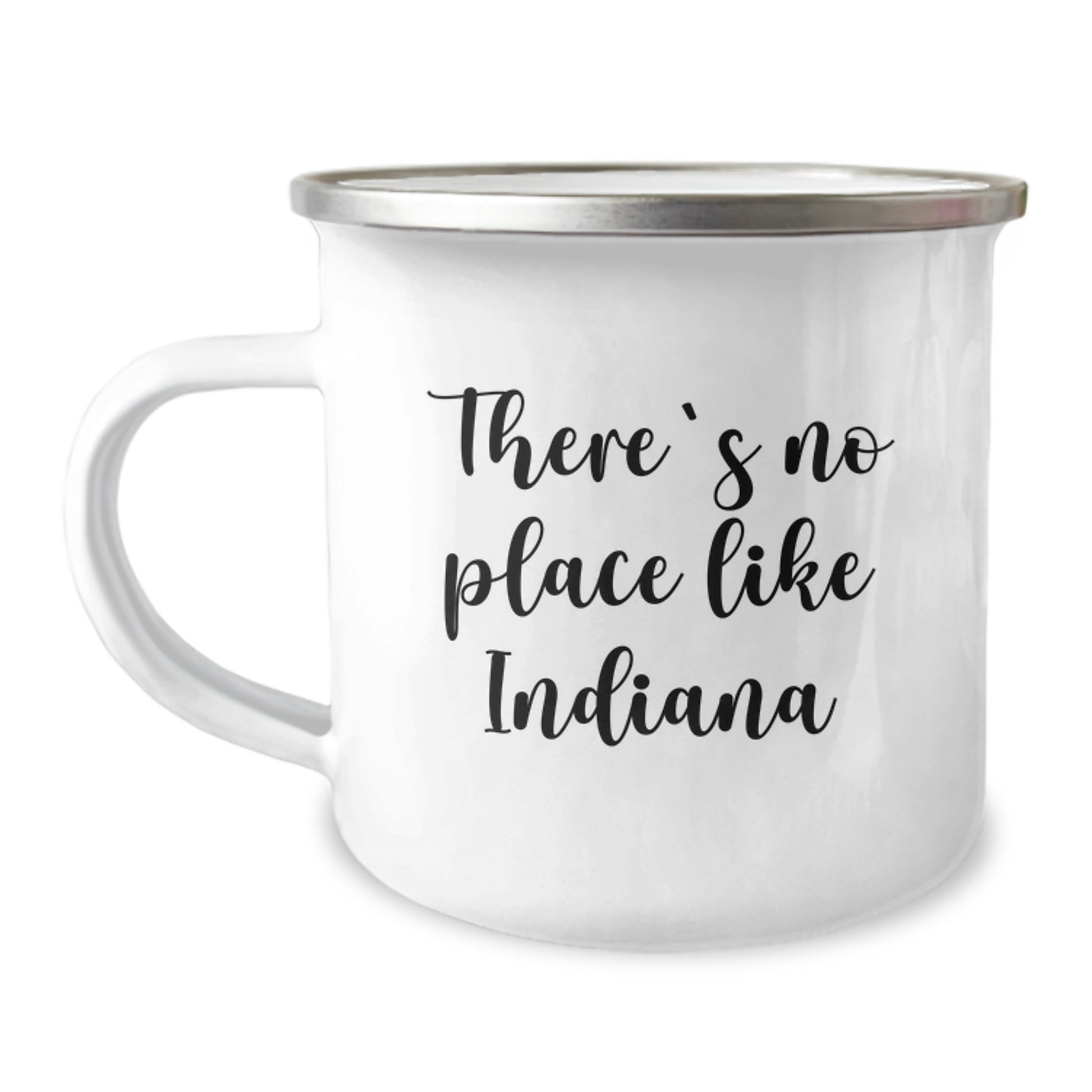 Indiana Camping Mug with Funny Quote Gifts for Indiana Men Women Friends Family - There's No Place Like Indiana - Image 1