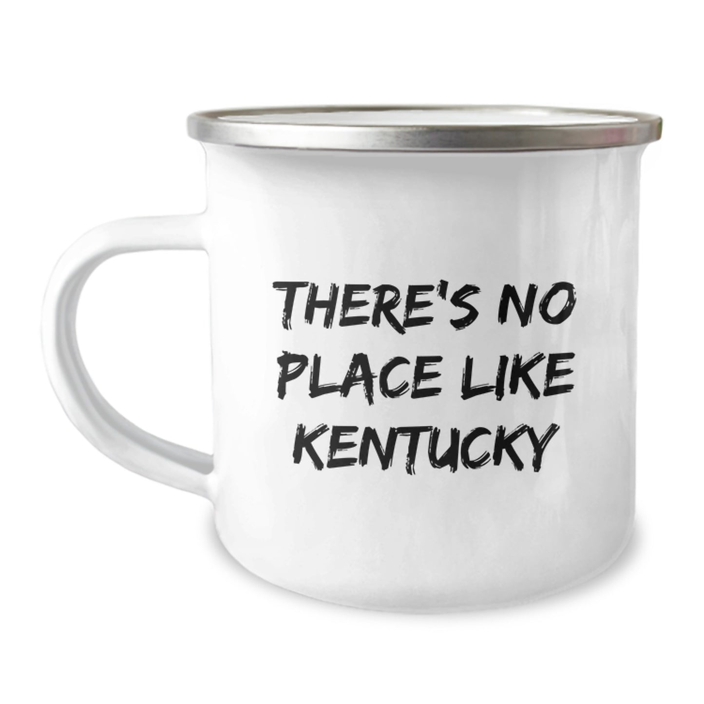 Kentucky Camping Mug, Gifts from Friends for Kentucky Graduation Unique, Funny Quote 'There's No Place Like Kentucky' - Image 1