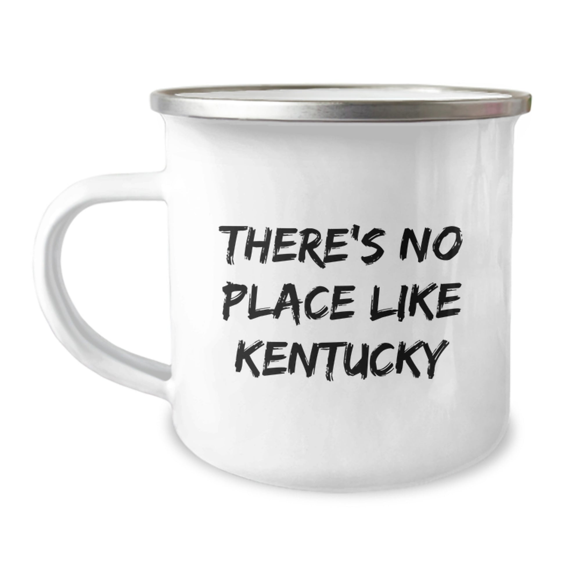 Kentucky Camping Mug, Gifts from Friends for Kentucky Graduation Unique, Funny Quote 'There's No Place Like Kentucky' - Image 1
