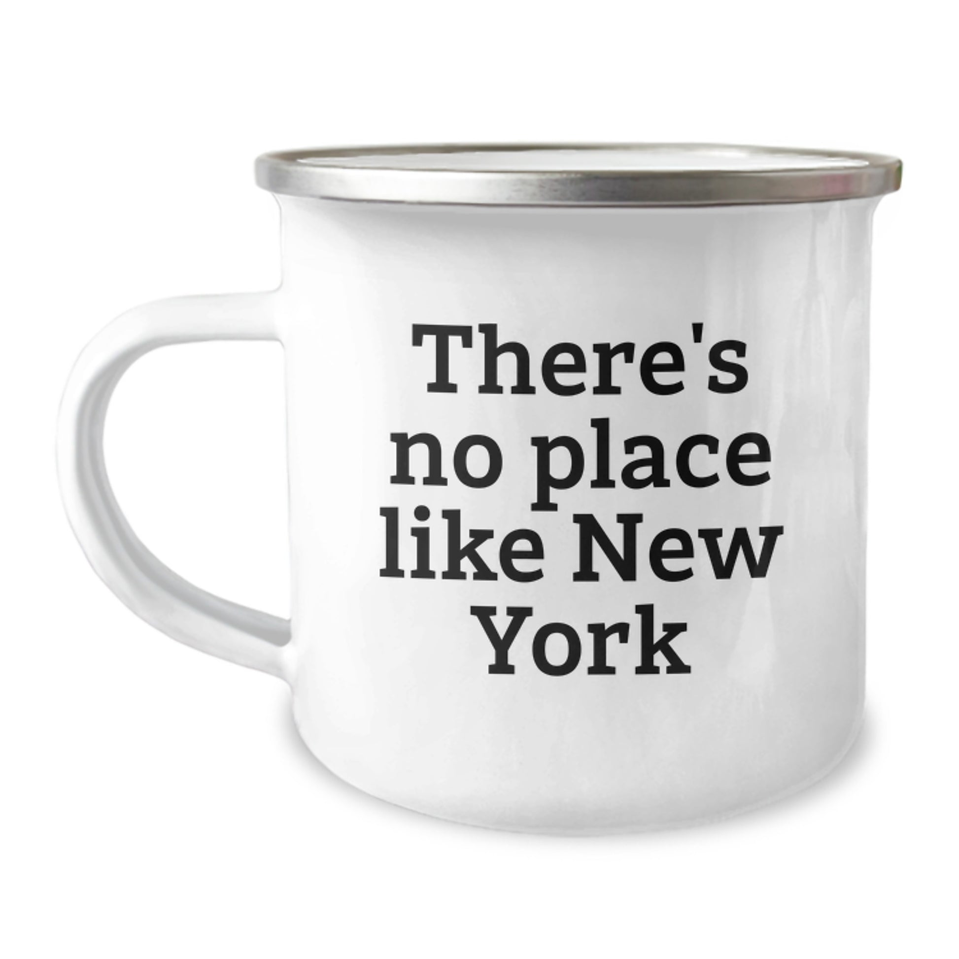 New York Camping Mug - Gifts from Friends for Men and Women, Funny Quote 'There's No Place Like New York', Unique Graduation Gift - Image 1