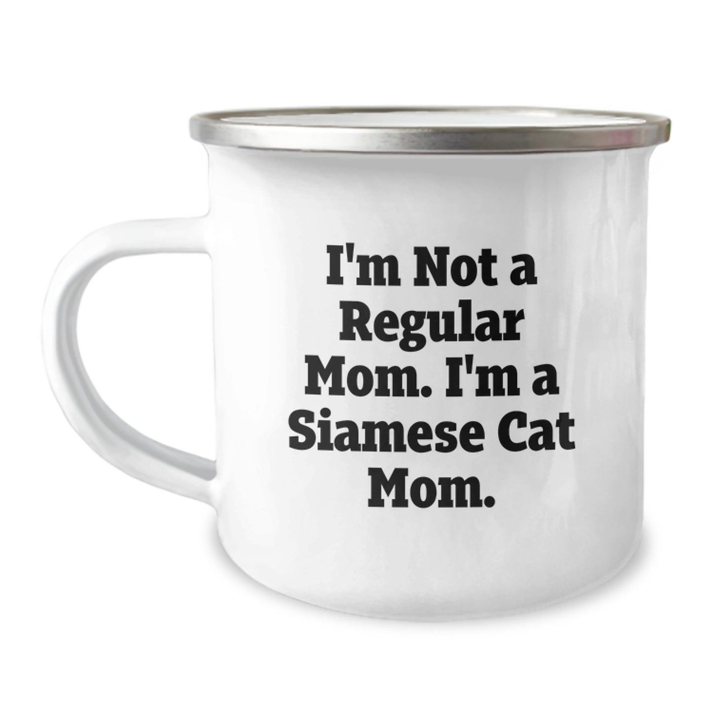 Siamese Cat Lover Funny Gift, Valentine's Unique Gifts from Mom to Siamese Cat Mom, Camping Mug, Gift for Cat Lady - Image 1
