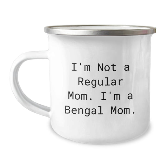 Funny Bengal Cat Gifts for Bengal Cat Lovers, Unique Camping Mug for Bengal Cat Mom, Gifts from Mom for Graduation - Image 1