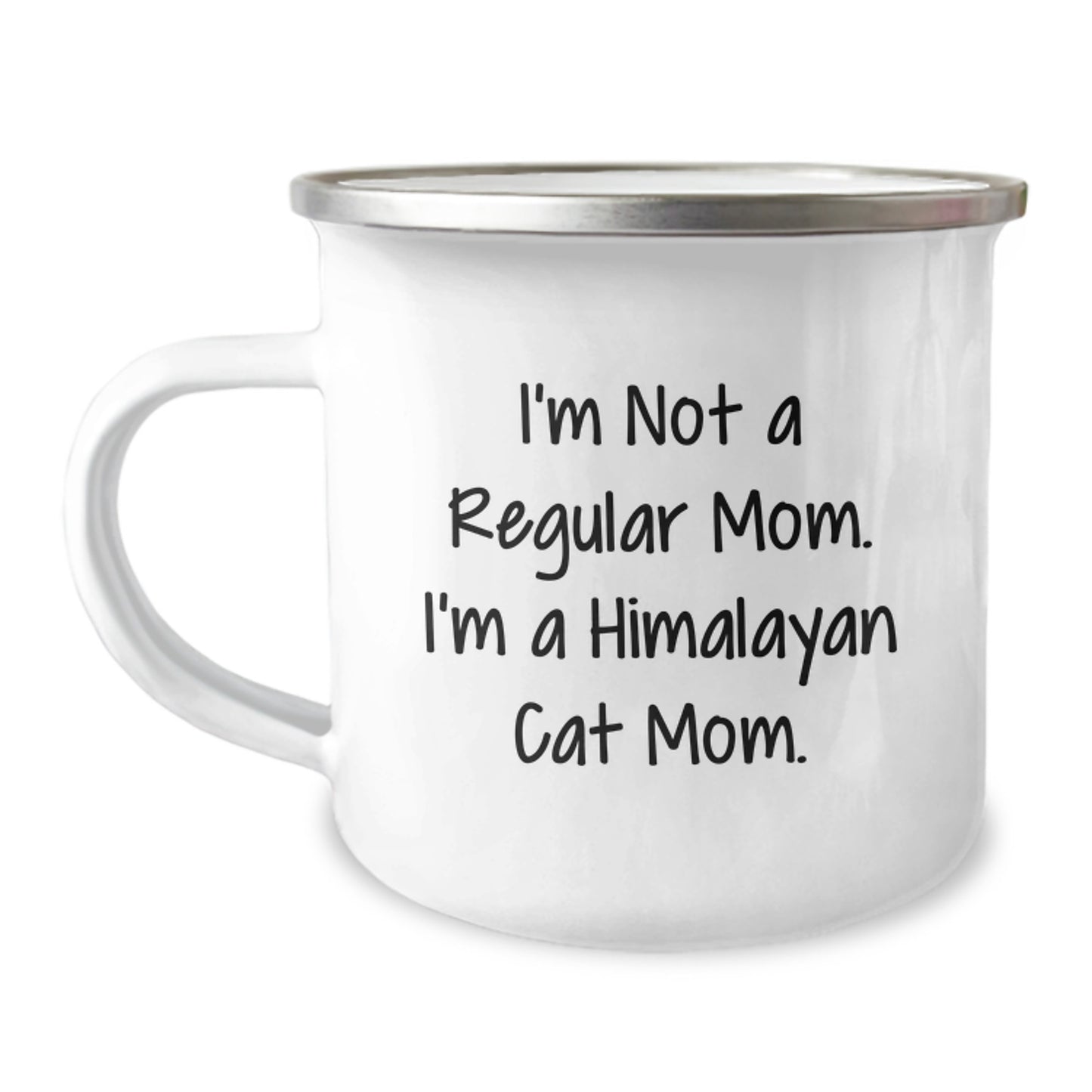 Funny Himalayan Cat Mom Gifts for Women from Friends, Perfect Graduation Unique Mugs for Him or Her, 12 oz Stainless Steel Enamel Finish - Image 1