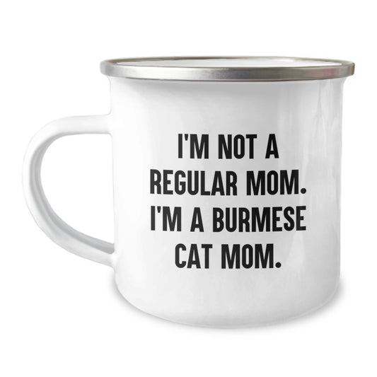 Burmese Cat Mom Funny Gifts from Mom, Unique Burmese Cat Camping Mug for Women, Funny Graduation Unique Gifts from Mom to Daughter - Image 1
