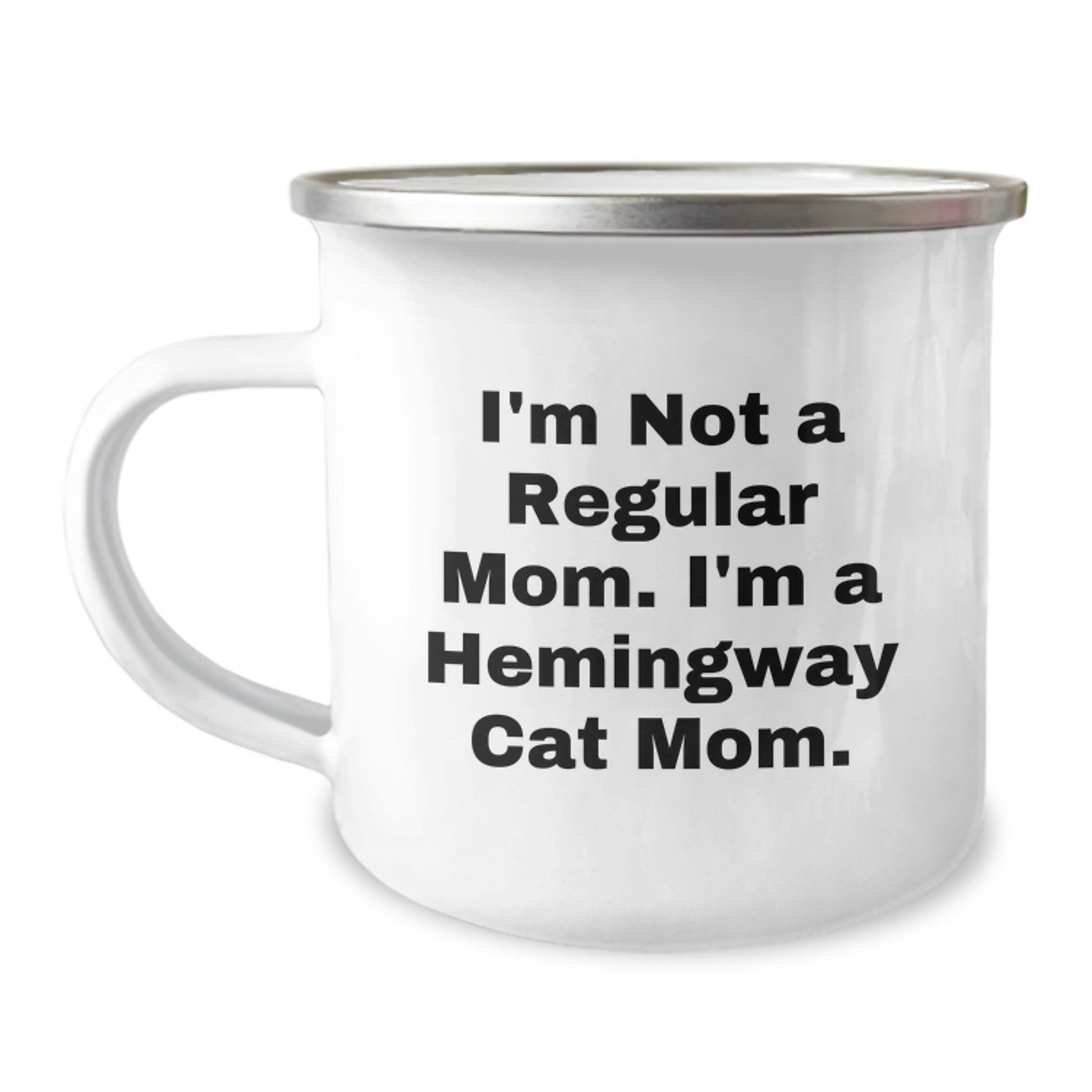 Funny Hemingway Cat Mom Gifts from Friends for Hemingway Cat Lovers, Camping Mug for Graduation Unique Gifts - Image 1