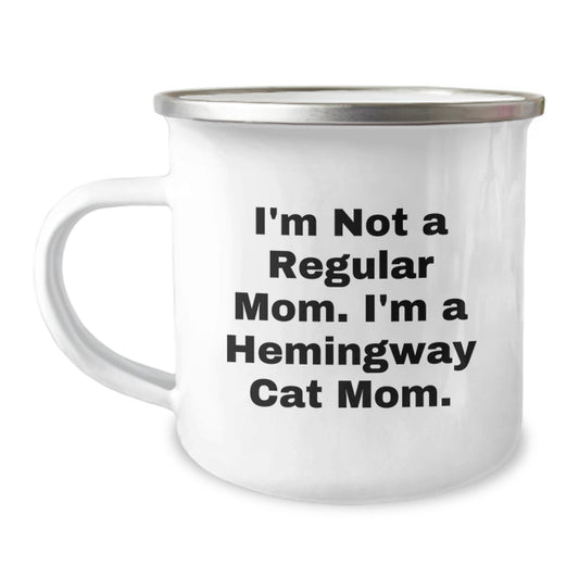 Funny Hemingway Cat Mom Gifts from Friends for Hemingway Cat Lovers, Camping Mug for Graduation Unique Gifts - Image 1