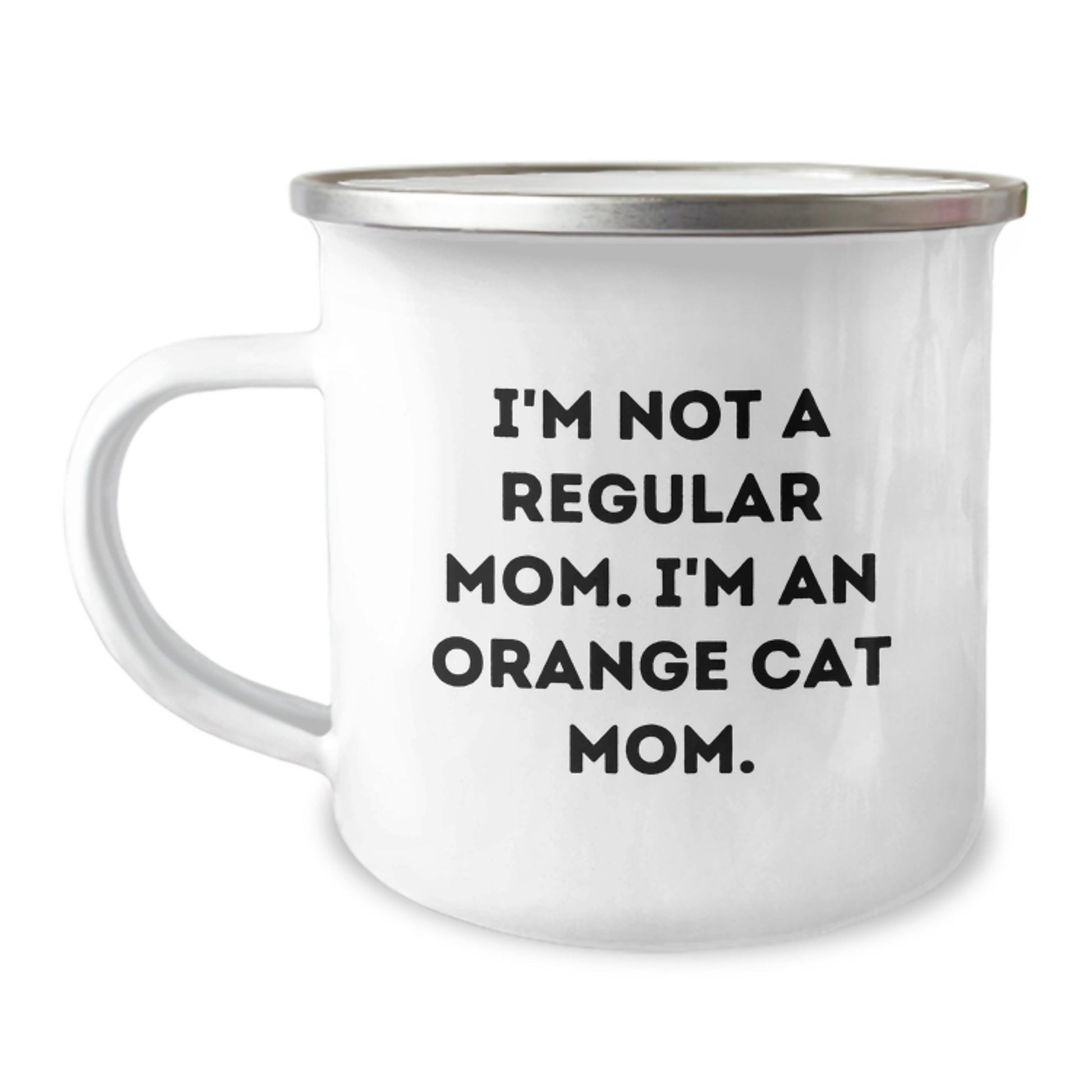 Funny Orange Cat Mom Camping Mug Gifts for Orange Cat Lovers by Friends and Family - Image 1