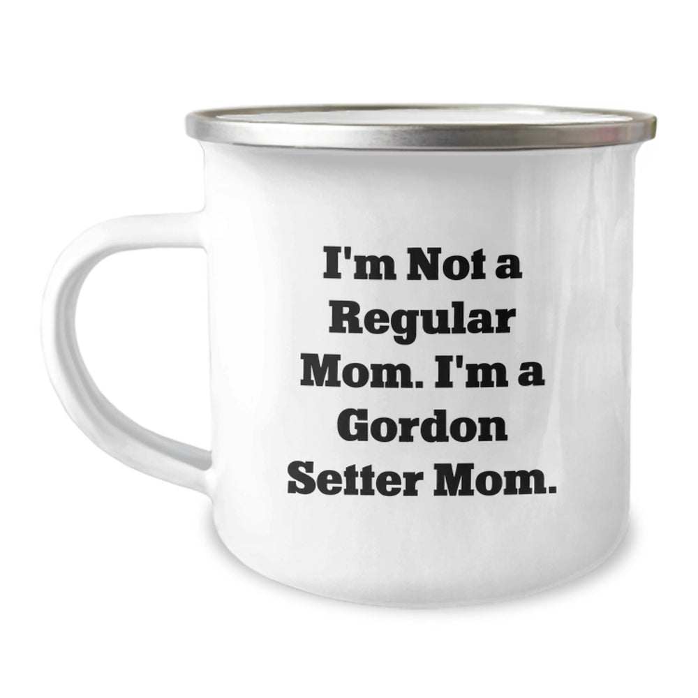 Gordon Setter Dog Mom Gifts, Funny Camping Mug for Gordon Setter Dog Lovers, Graduation Unique Gifts from Friends, Family, Coworkers, 'I'm Not A Regular Mom. I'm A Gordon Setter Mom.' - Image 1