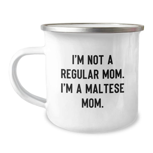 Maltese Mom Keepsake Stainless Steel Camping Mug for Him Birthday Gift - Image 1